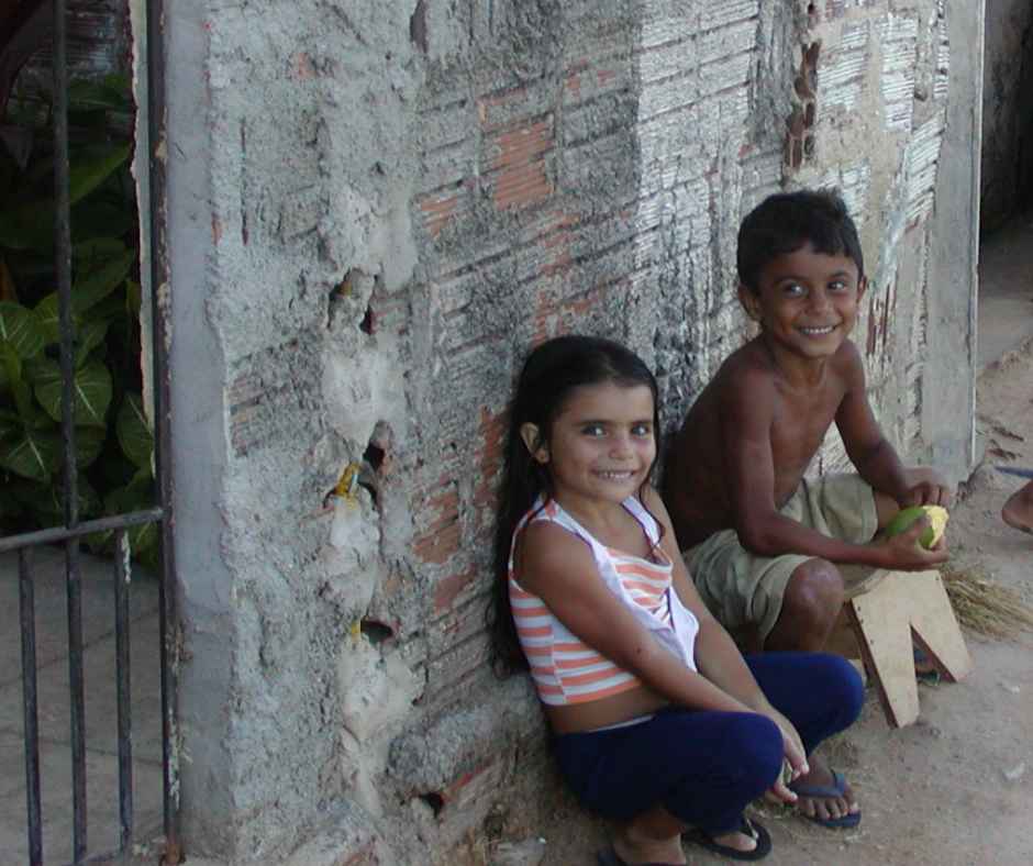 two kids in street