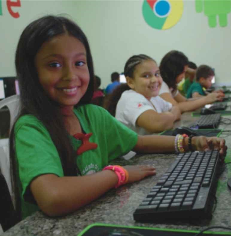 girls in the computer classroom