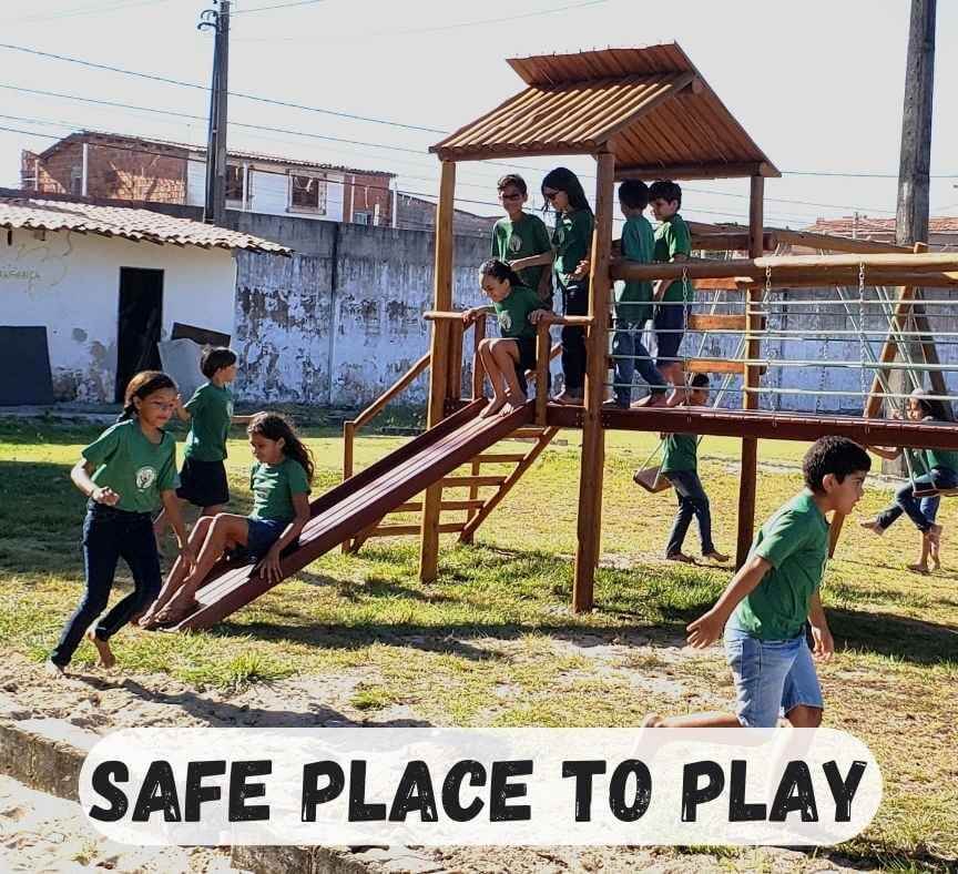 kids claying on the playground at cbc