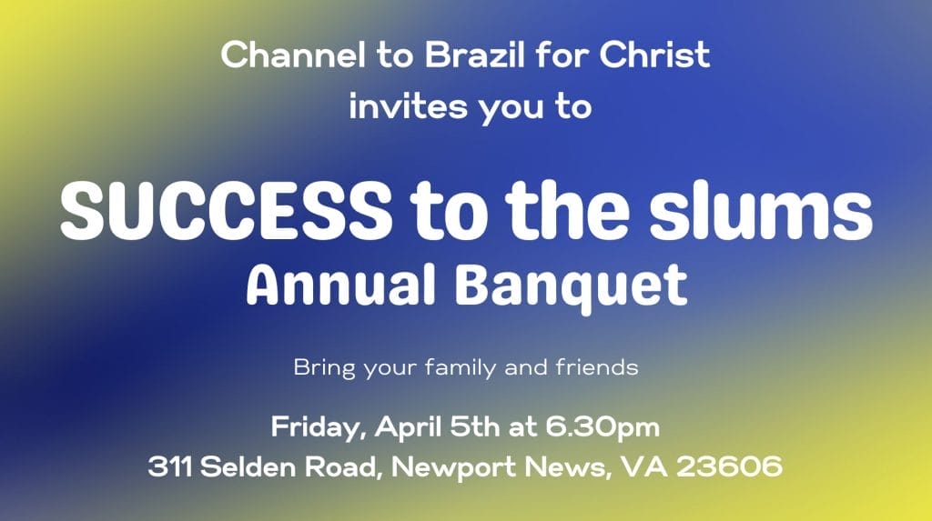 Invitation to 2024 annual banquet "Success to the slums"